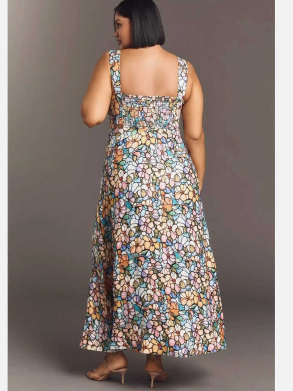 Anthropologie Maeve The Jocelyn Sleeveless Slip Midi Dress Stained Glass M NWT - Picture 4 of 10